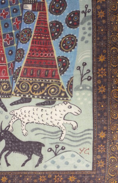 Кашемировая шаль рождество GOURJI, арт. 91251617/614151114, фото 4