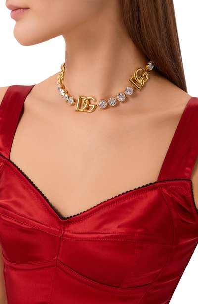Колье DOLCE & GABBANA золотого цвета по цене 124000 руб., арт. WN04S6/W1111, фото 2 Колье DOLCE & GABBANA, арт. WN04S6/W1111, фото 2