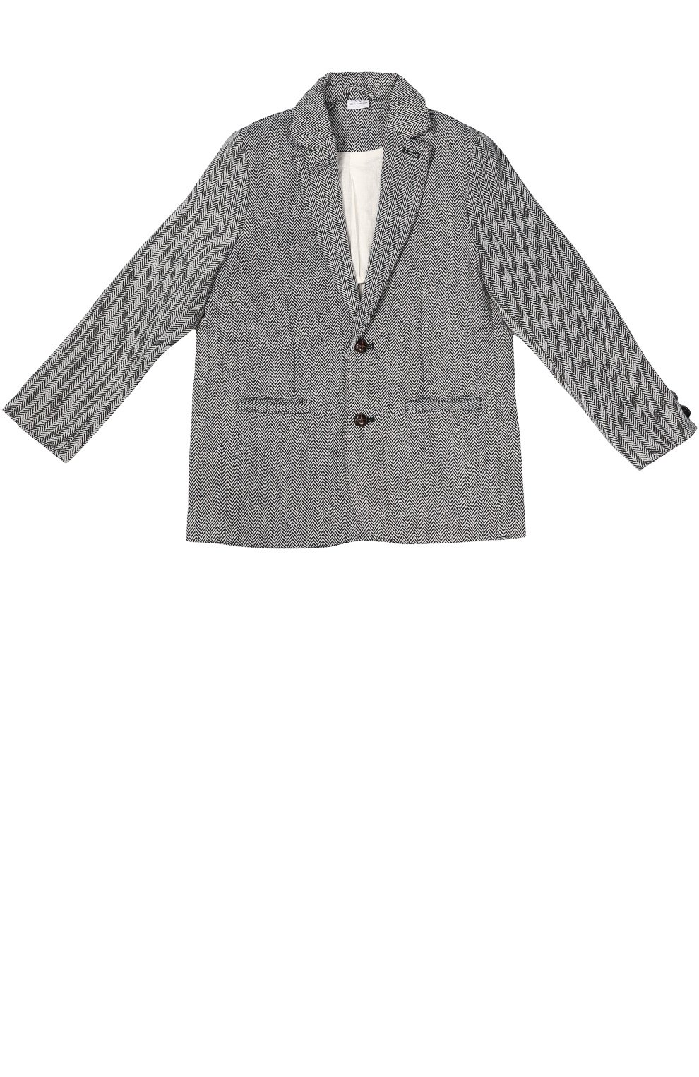 Однобортный пиджак oliver с узором EGG BY SUSAN LAZAR серого цвета по цене 9870 руб., арт. W6FL3830, фото 1 Однобортный пиджак oliver с узором EGG BY SUSAN LAZAR, арт. W6FL3830, фото 1