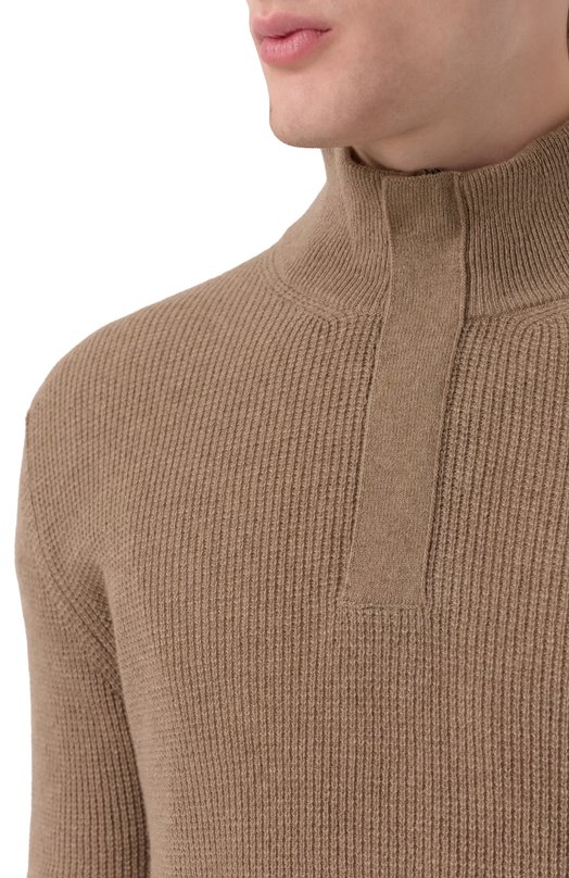 Джемпер из шерсти и кашемира Canali C1140/MK02361 Бежевый  C1140/MK02361 Фото 5