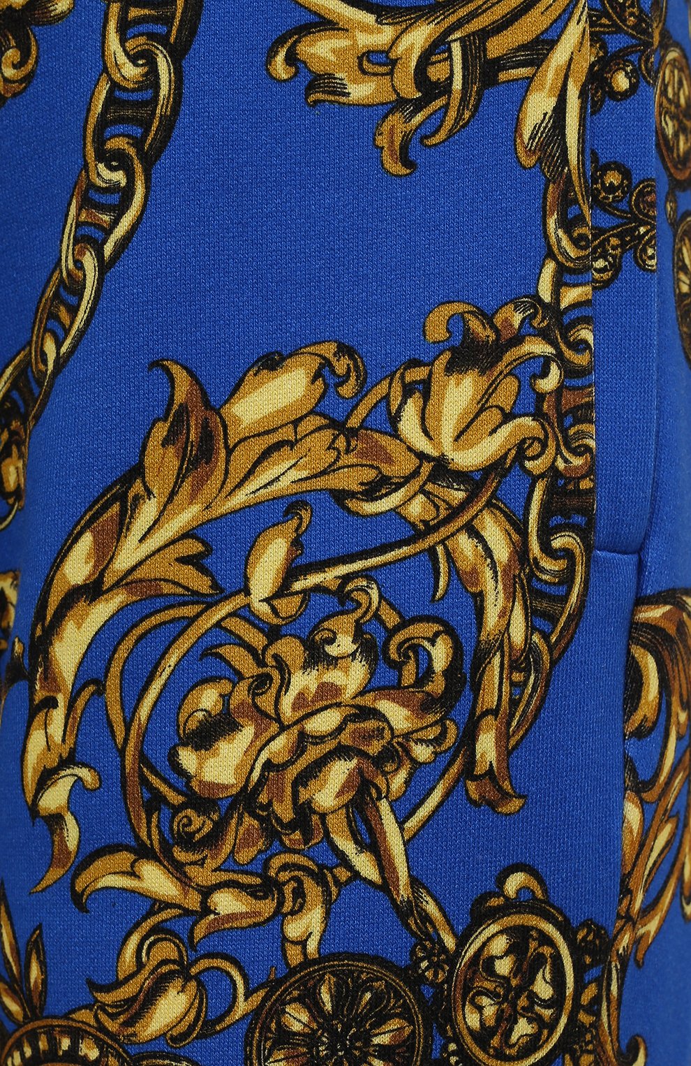 Хлопковые джоггеры VERSACE JEANS COUTURE синего цвета по цене 42350 руб., арт. 71HAA310-71DP310 FELPA GAR PR BAR0QUE/FS002, фото 5 Хлопковые джоггеры VERSACE JEANS COUTURE, арт. 71HAA310-71DP310 FELPA GAR PR BAR0QUE/FS002, фото 5