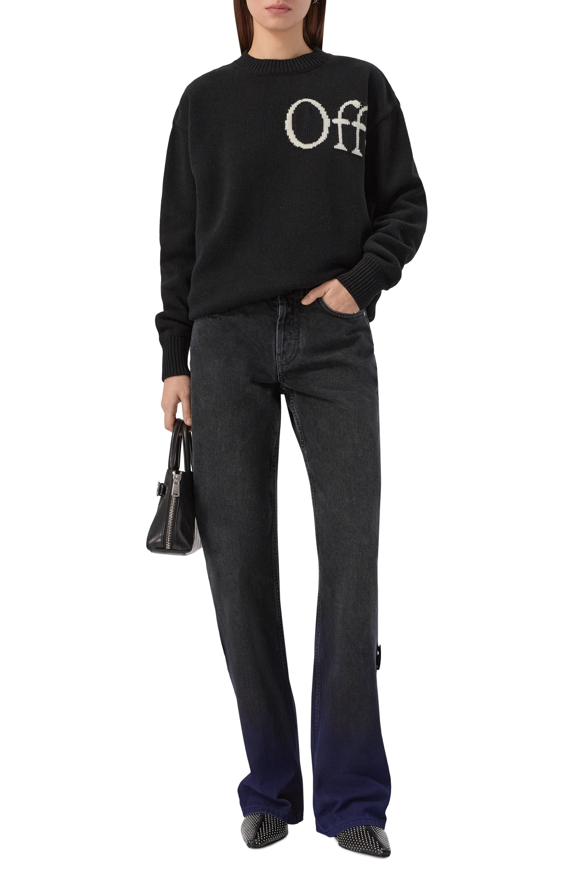 Шерстяной свитер OFF-WHITE, арт. 0WHE100F25KNI002, фото 2