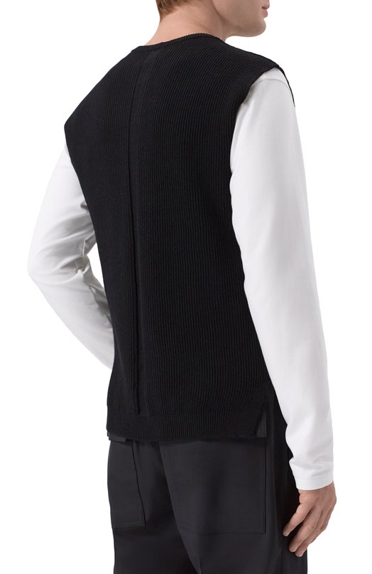 Шерстяной жилет Rick Owens RU01F2617/KWVH Чёрный  RU01F2617/KWVH Фото 4