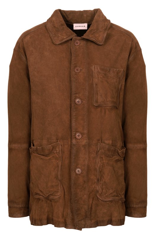 Замшевая куртка P.A.R.O.S.H. D431845/MARFA Коричневый D431845/MARFA