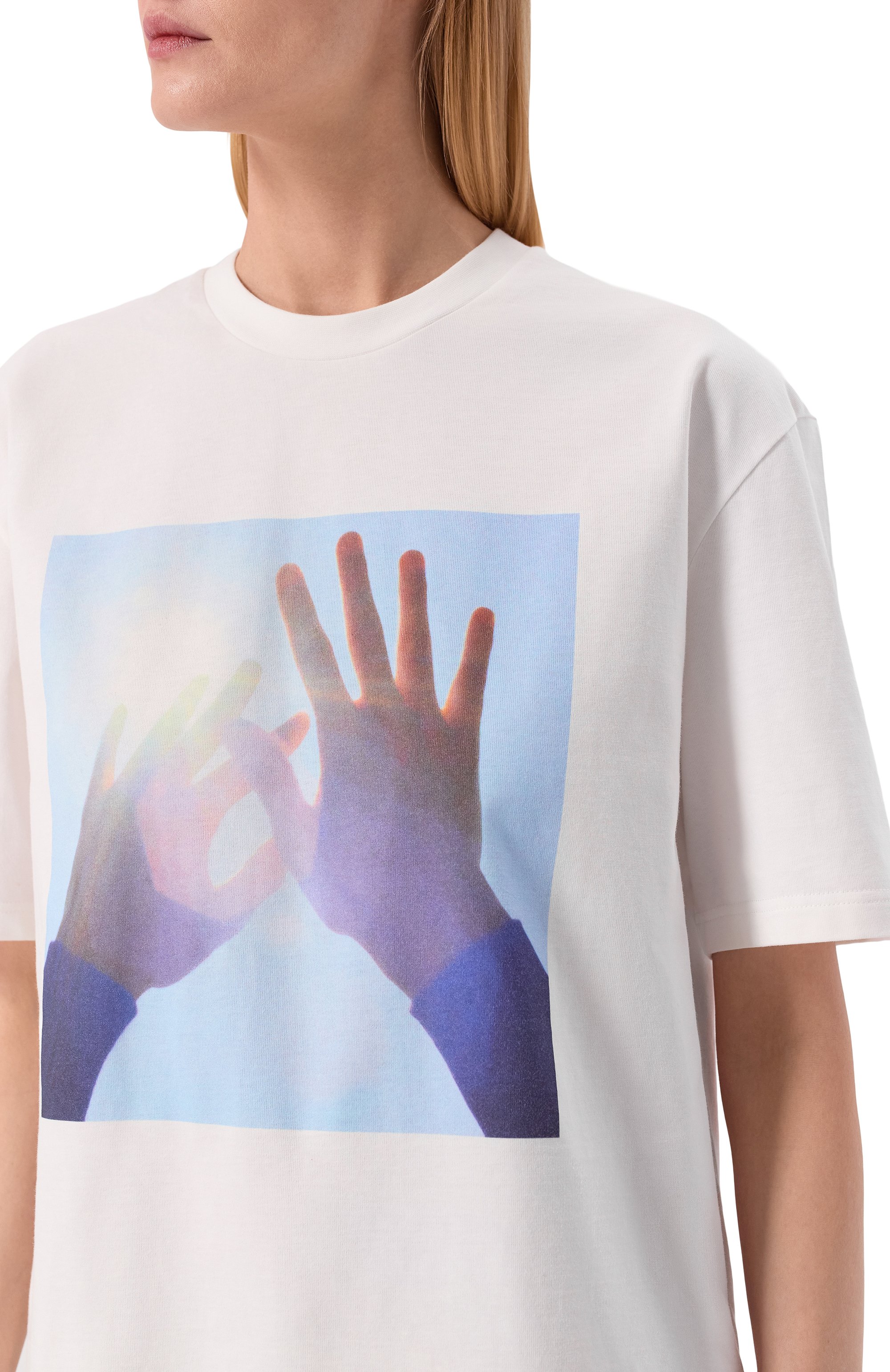 Хлопковая футболка JIL SANDER белого цвета по цене 49800 руб., арт. J03GC0157/J20361, фото 5 Хлопковая футболка JIL SANDER, арт. J03GC0157/J20361, фото 5