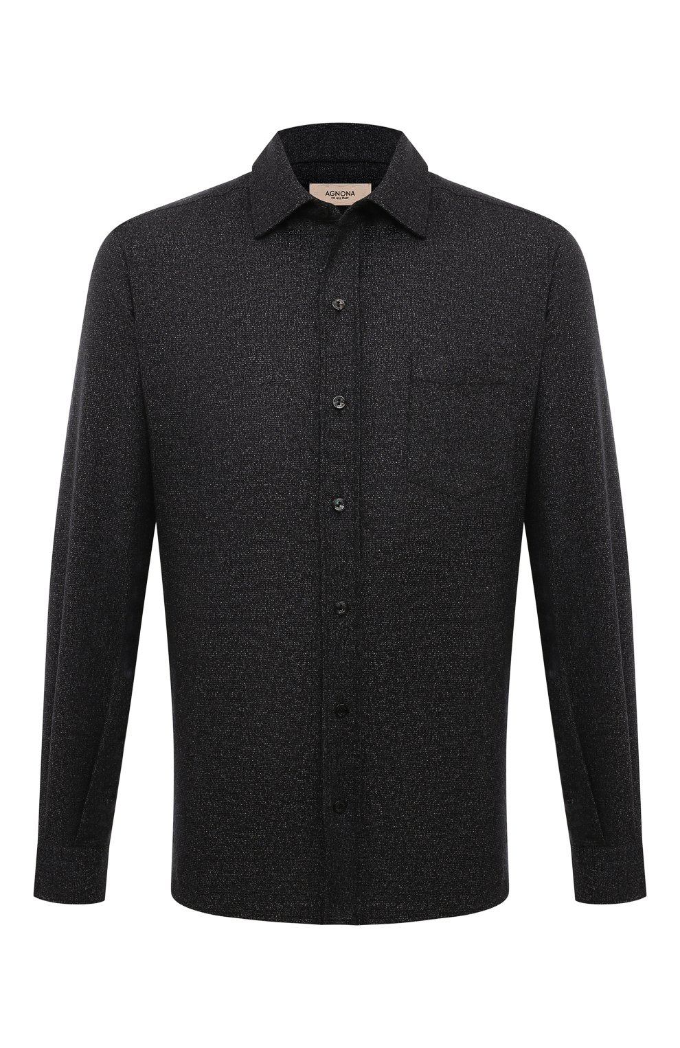 Рубашка из шерсти и вискозы AGNONA темно-синего цвета по цене 87900 руб., арт. TD08U3E/UW014E, фото 1 Рубашка из шерсти и вискозы AGNONA, арт. TD08U3E/UW014E, фото 1