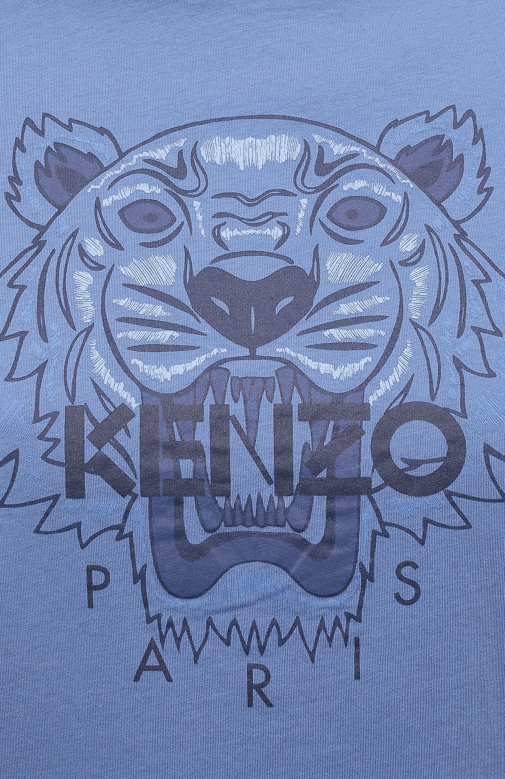 Хлопковая футболка KENZO синего цвета по цене 10900 руб., арт. FA62TS8464YB, фото 5 Хлопковая футболка KENZO, арт. FA62TS8464YB, фото 5