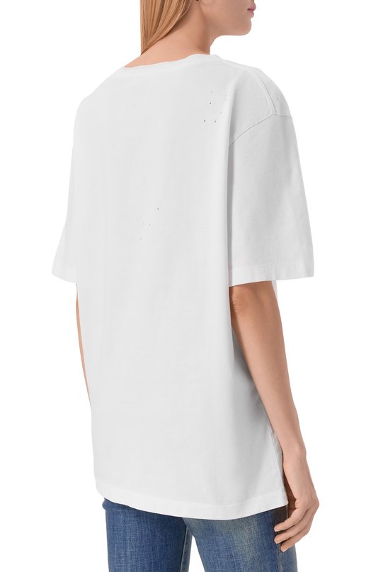 Хлопковая футболка Dsquared2 S72GD0594/D20020 Белый  S72GD0594/D20020 Фото 4