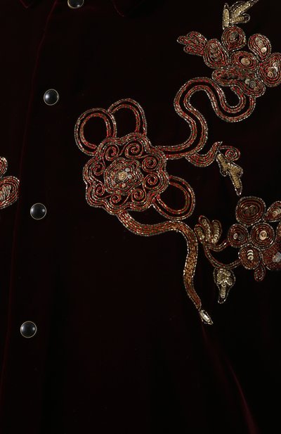 Бархатная рубашка SAINT LAURENT, арт. 590083/Y525R, фото 5