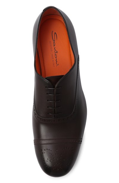 Кожаные оксфорды gentry SANTONI, арт. MCGG19280SA4GLAS, фото 5