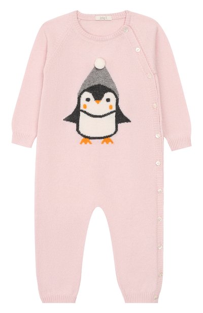 Комбинезон из шерсти и кашемира BABY T светло-розового цвета по цене 11900 руб., арт. 19AI141TB/18M-2A, фото 1 Комбинезон из шерсти и кашемира BABY T, арт. 19AI141TB/18M-2A, фото 1