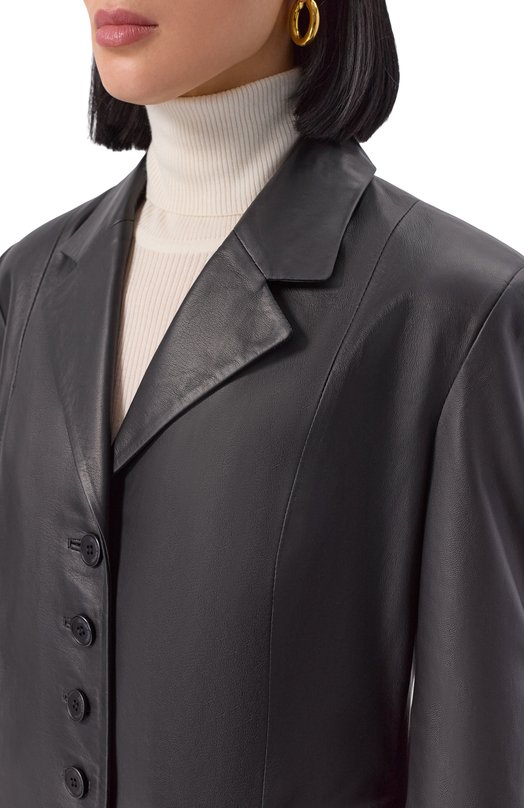 Кожаный жакет Zeynep Arcay FW25JK15 Чёрный  FW25JK15 Фото 5