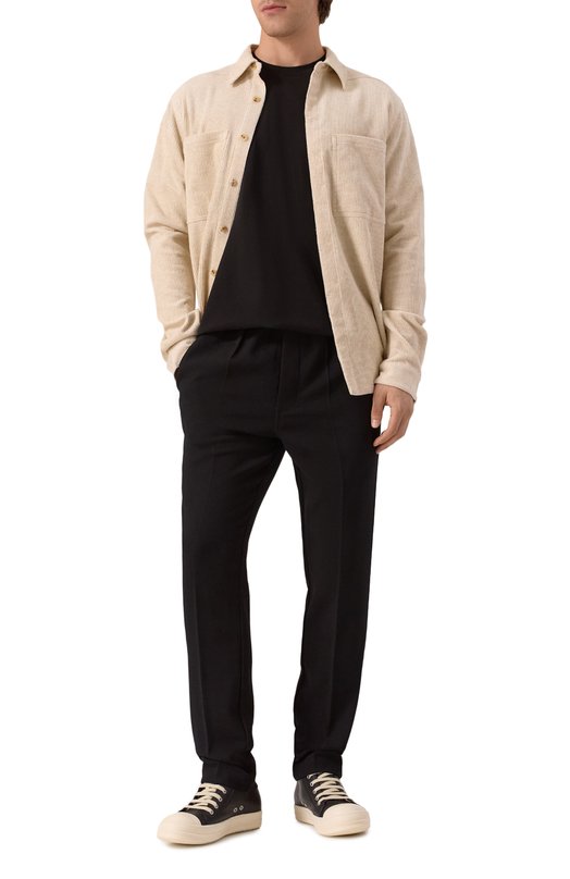 Шерстяные брюки Rick Owens RU02E1390/WA Чёрный  RU02E1390/WA Фото 2