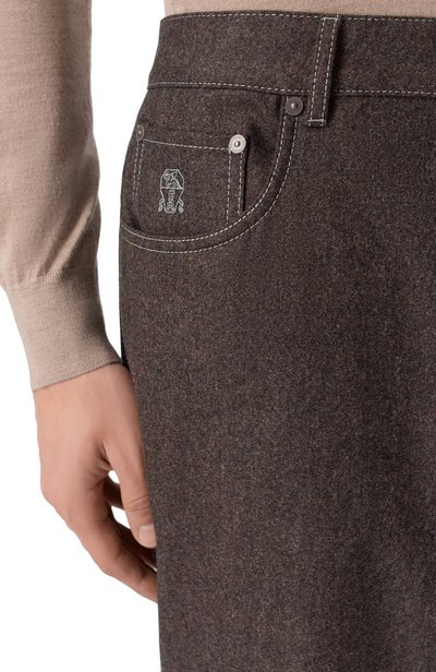 Шерстяные брюки BRUNELLO CUCINELLI, арт. M038PF1012, фото 5