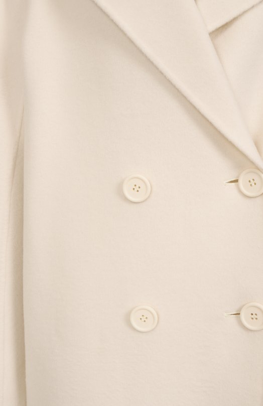 Пальто из шерсти и кашемира Max Mara Studio LICENZA Кремовый  LICENZA Фото 6
