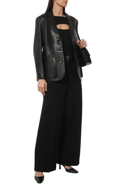 Кожаный жакет LESYANEBO черного цвета по цене 132000 руб., арт. ICONIC/LEATHERT001, фото 2 Кожаный жакет LESYANEBO, арт. ICONIC/LEATHERT001, фото 2