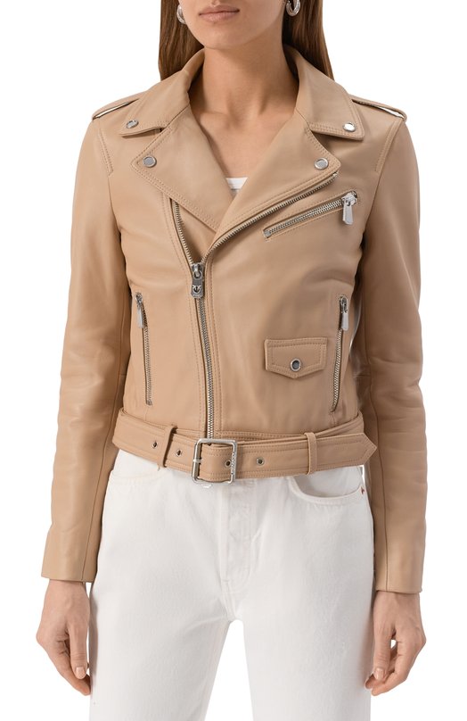 Кожаная куртка Pinko 103897/A21L Бежевый  103897/A21L Фото 3