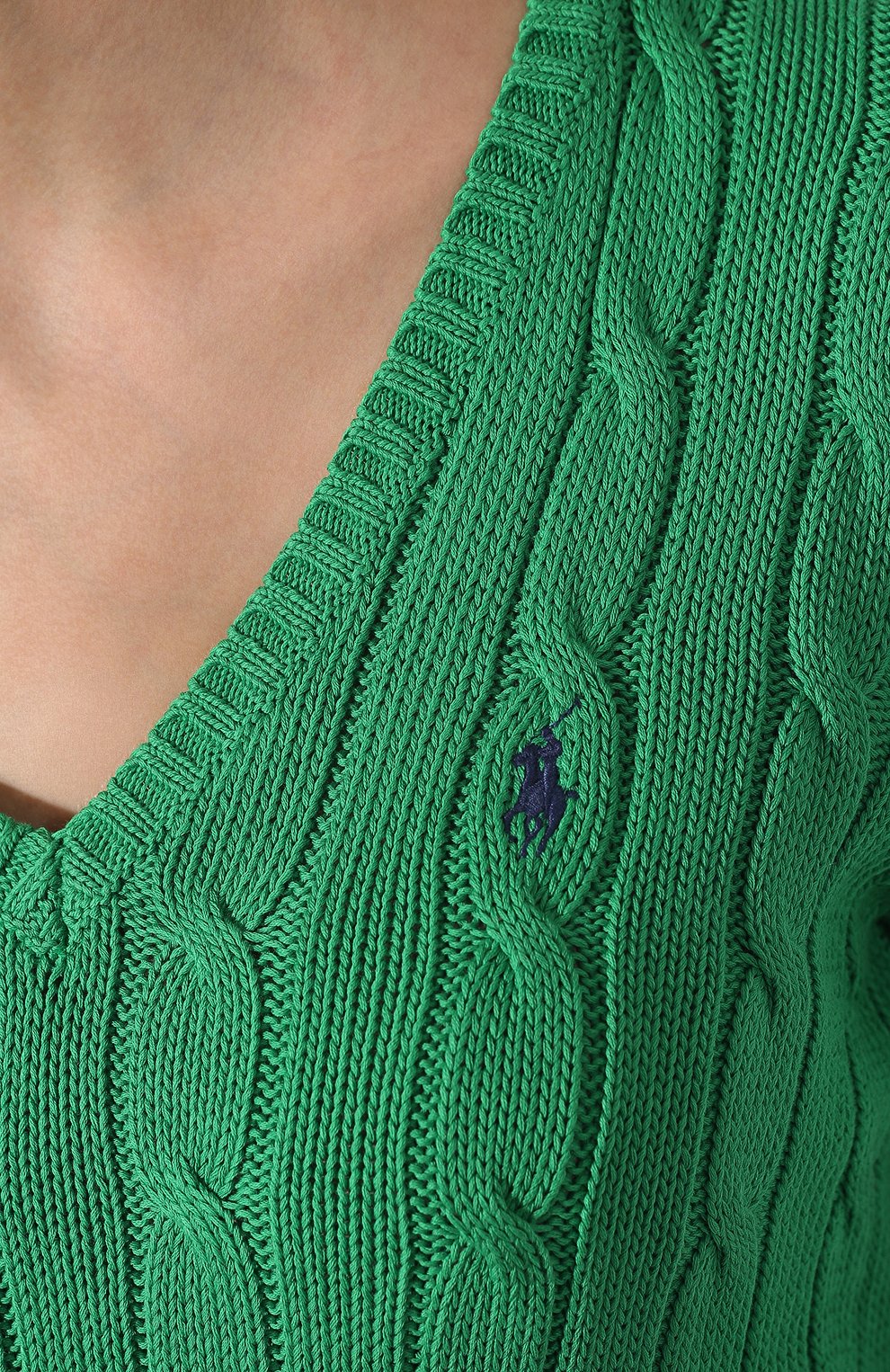 Хлопковый пуловер POLO RALPH LAUREN зеленого цвета по цене 19650 руб., арт. 211580008/0S191C09, фото 5 Хлопковый пуловер POLO RALPH LAUREN, арт. 211580008/0S191C09, фото 5