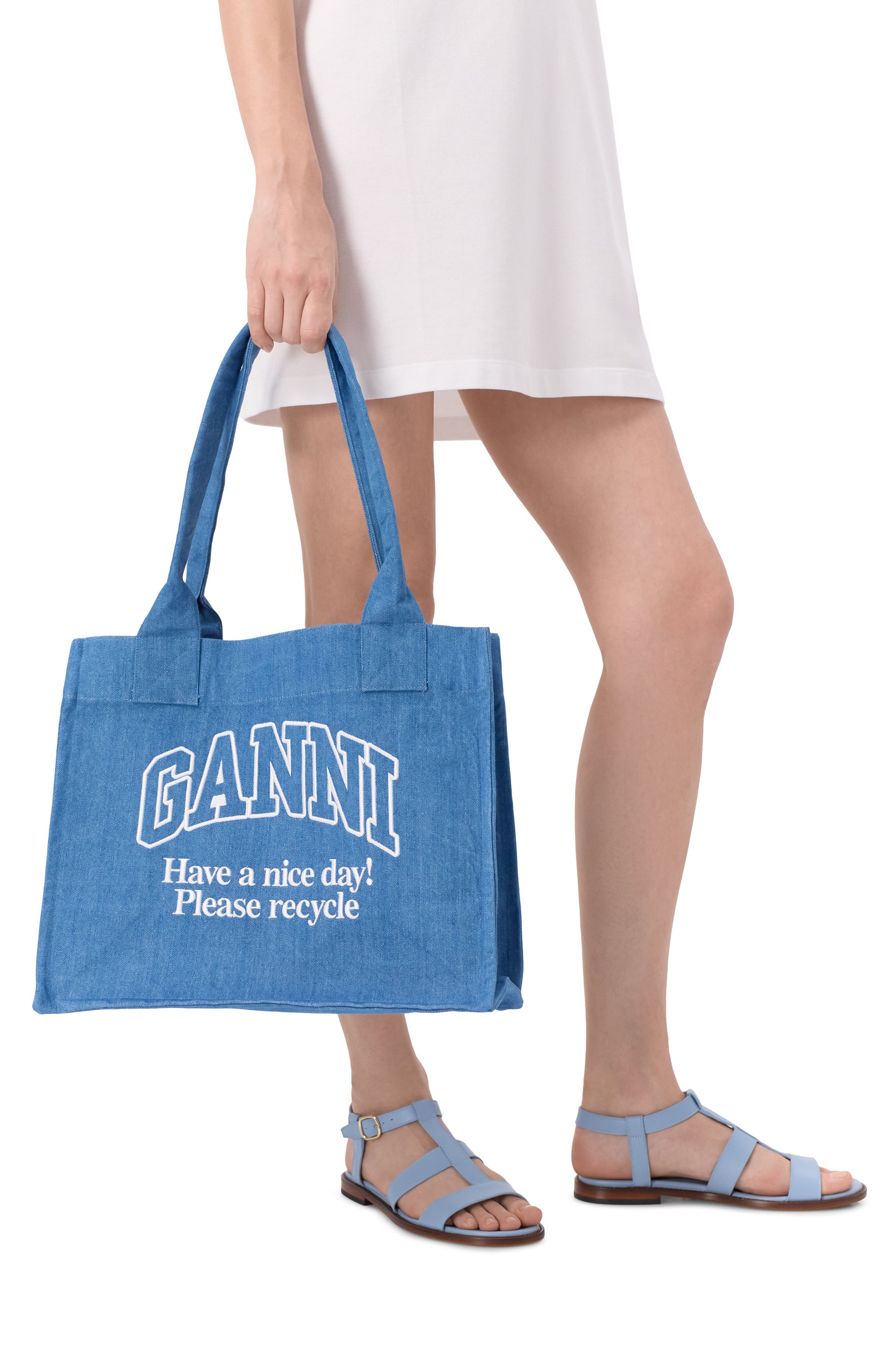 Сумка GANNI голубого цвета по цене 21450 руб., арт. A5599/5903, фото 2 Сумка GANNI, арт. A5599/5903, фото 2