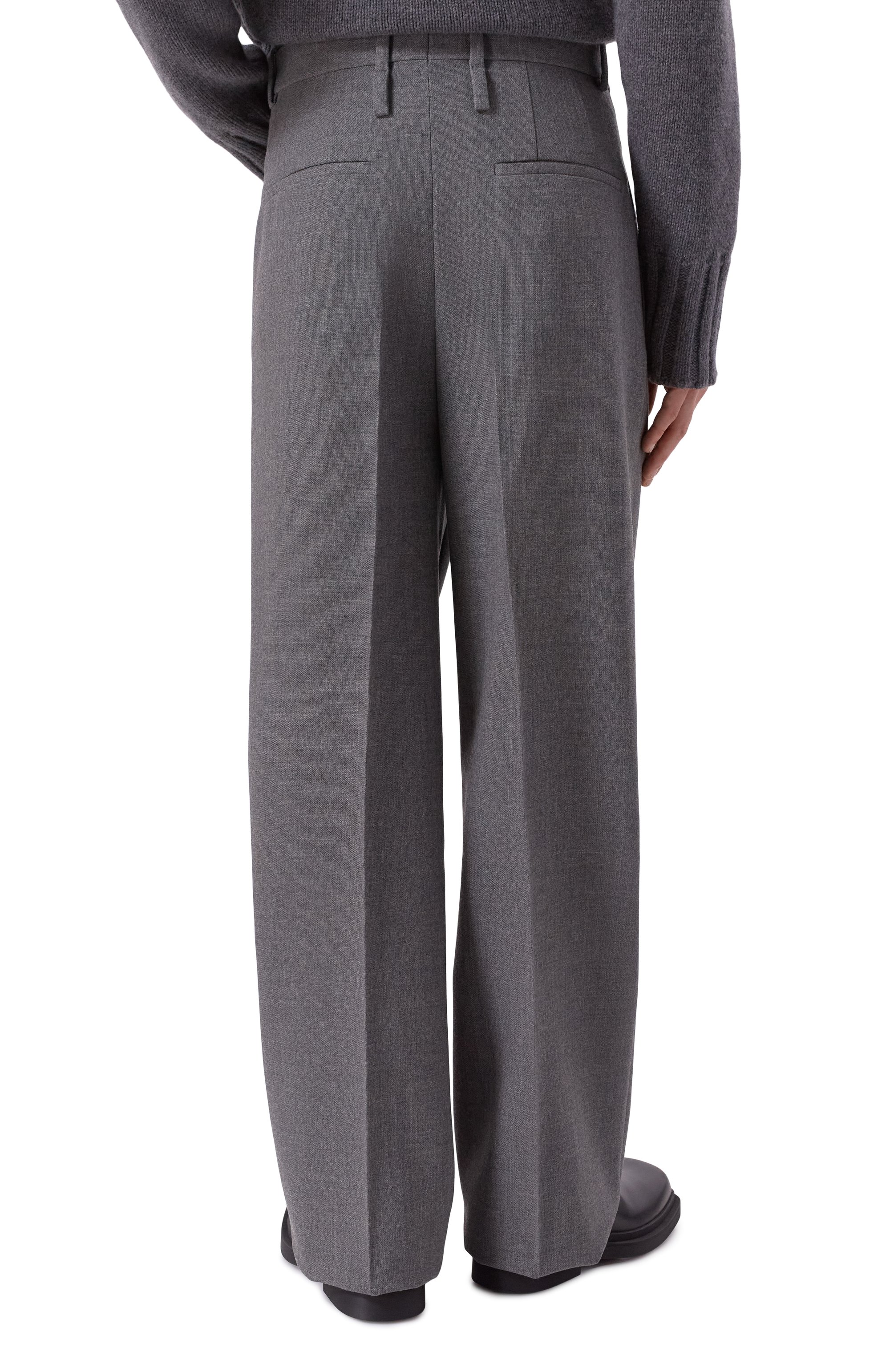 Шерстяные брюки JIL SANDER серого цвета по цене 169500 руб., арт. J21KA0280/J41557, фото 4 Шерстяные брюки JIL SANDER, арт. J21KA0280/J41557, фото 4