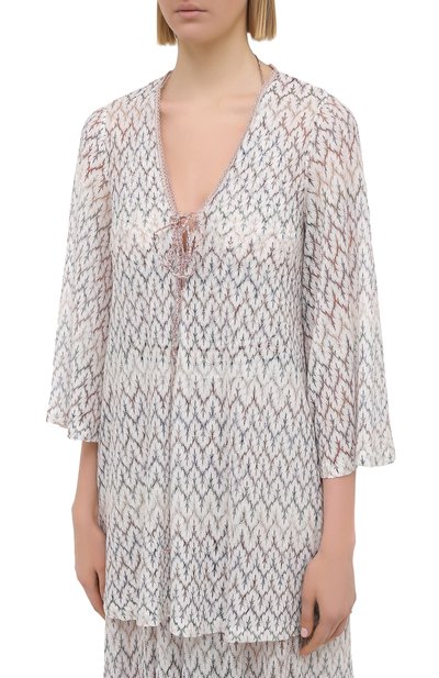Туника из вискозы MISSONI белого цвета по цене 66300 руб., арт. MMQ00016/BR00C6, фото 3 Туника из вискозы MISSONI, арт. MMQ00016/BR00C6, фото 3