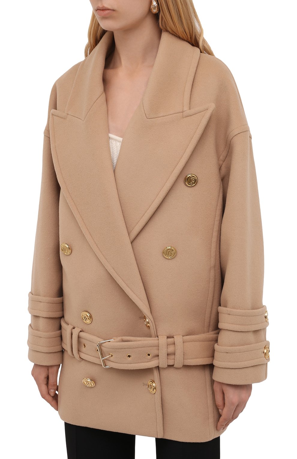 Шерстяное пальто BALMAIN, арт. WF1UA005/W006, фото 3