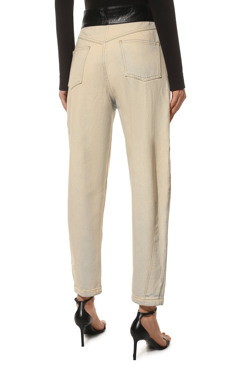 Джинсы со вставками кожи ULYANA SERGEENKO, арт. PNT005SS21Denim 0033дж, фото 4