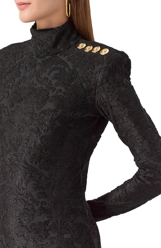 Топ из вискозы Balmain FF1AR962/JK65 Чёрный  FF1AR962/JK65 Фото 5