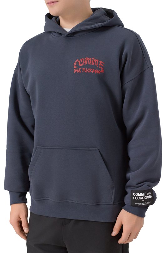 Хлопковое худи Comme des Fuckdown CFABM01807 Серый  CFABM01807 Фото 3