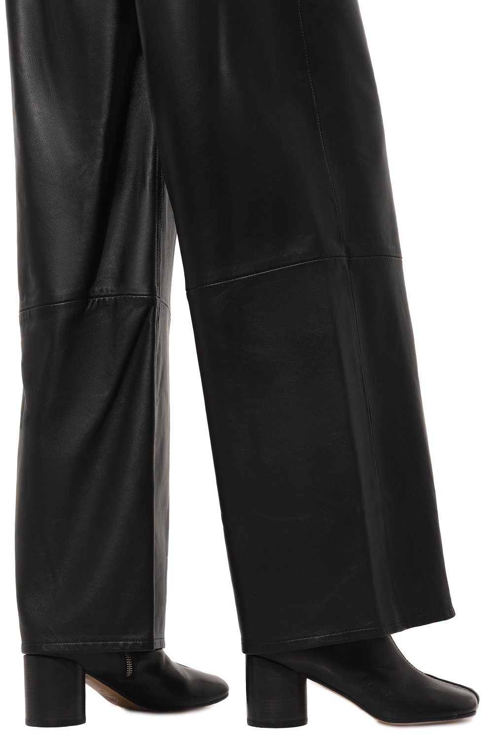 Кожаные ботильоны stitch-out MM6 черного цвета по цене 61550 руб., арт. S59WU0249/P5000, фото 3 Кожаные ботильоны stitch-out MM6, арт. S59WU0249/P5000, фото 3