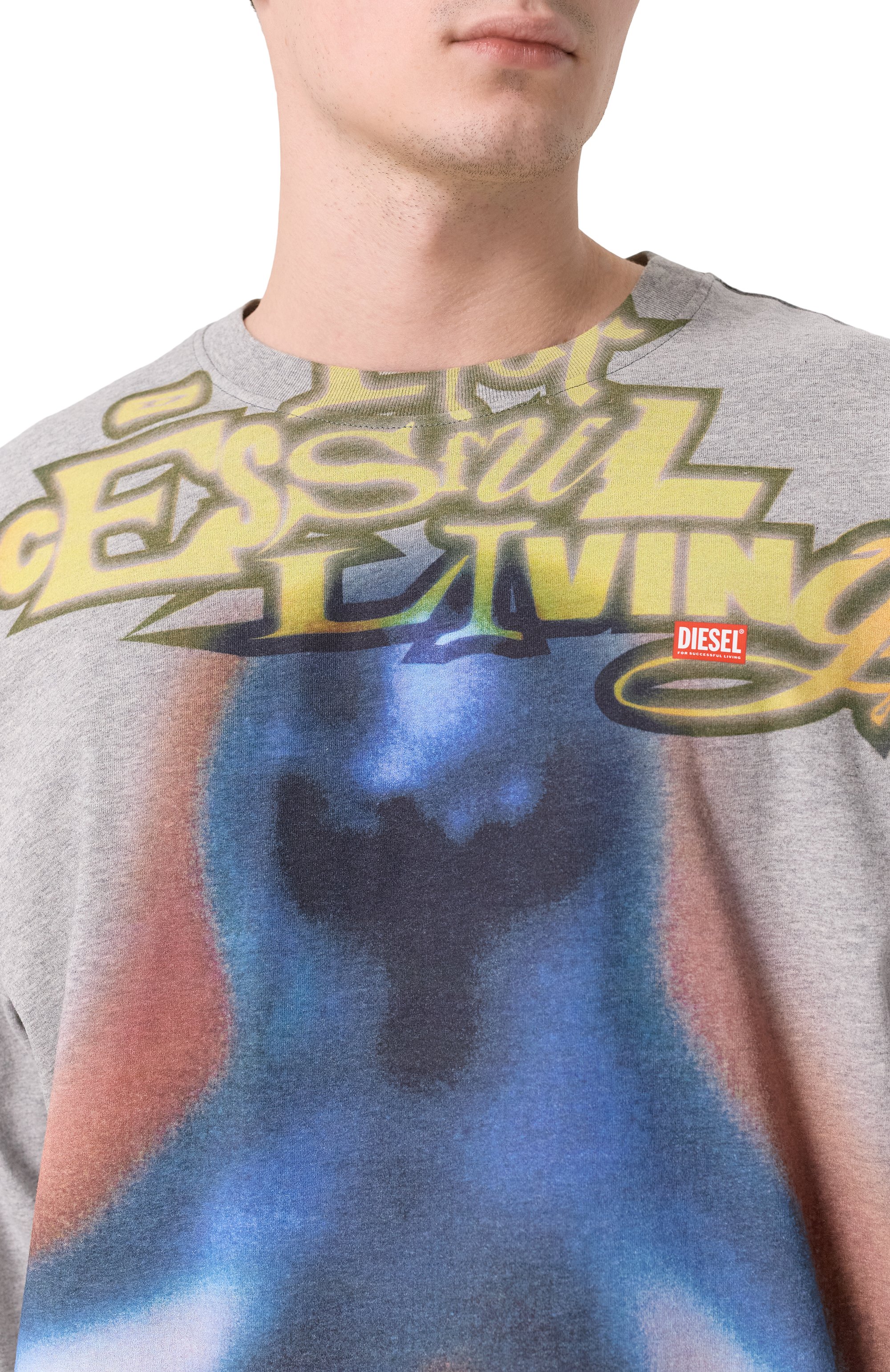 Хлопковый лонгслив DIESEL, арт. A20423/0PLAT, фото 5
