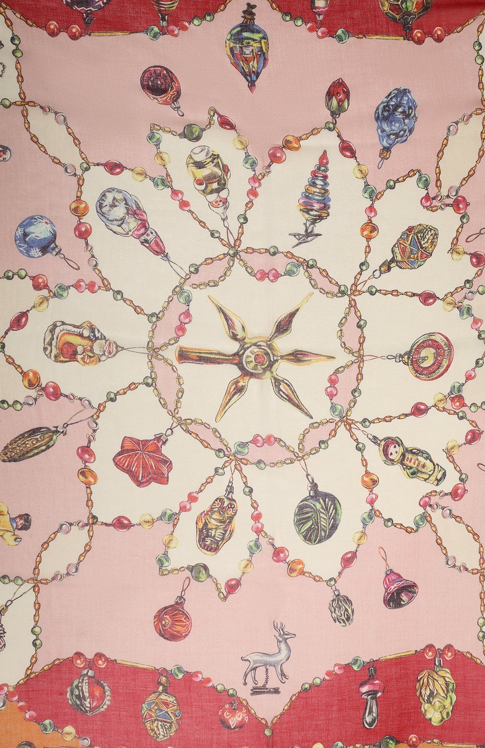 Кашемировый платок новогодний GOURJI, арт. T23XMST8RPK, фото 4