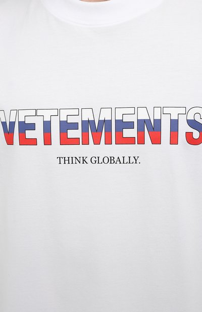 Хлопковая футболка VETEMENTS, арт. UA52TR290R 1611/M, фото 5