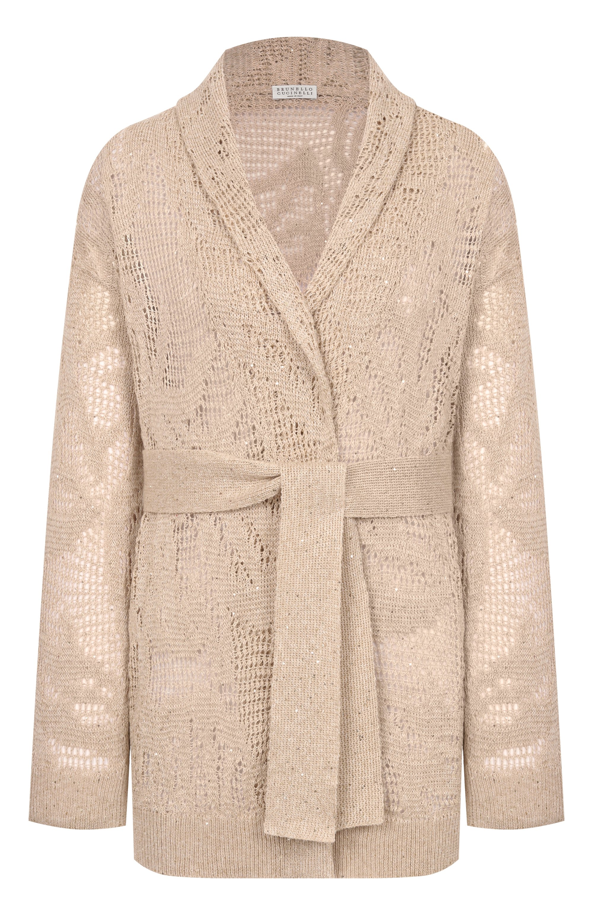 Кардиган изо льна и хлопка BRUNELLO CUCINELLI, арт. MDT771006, фото 1