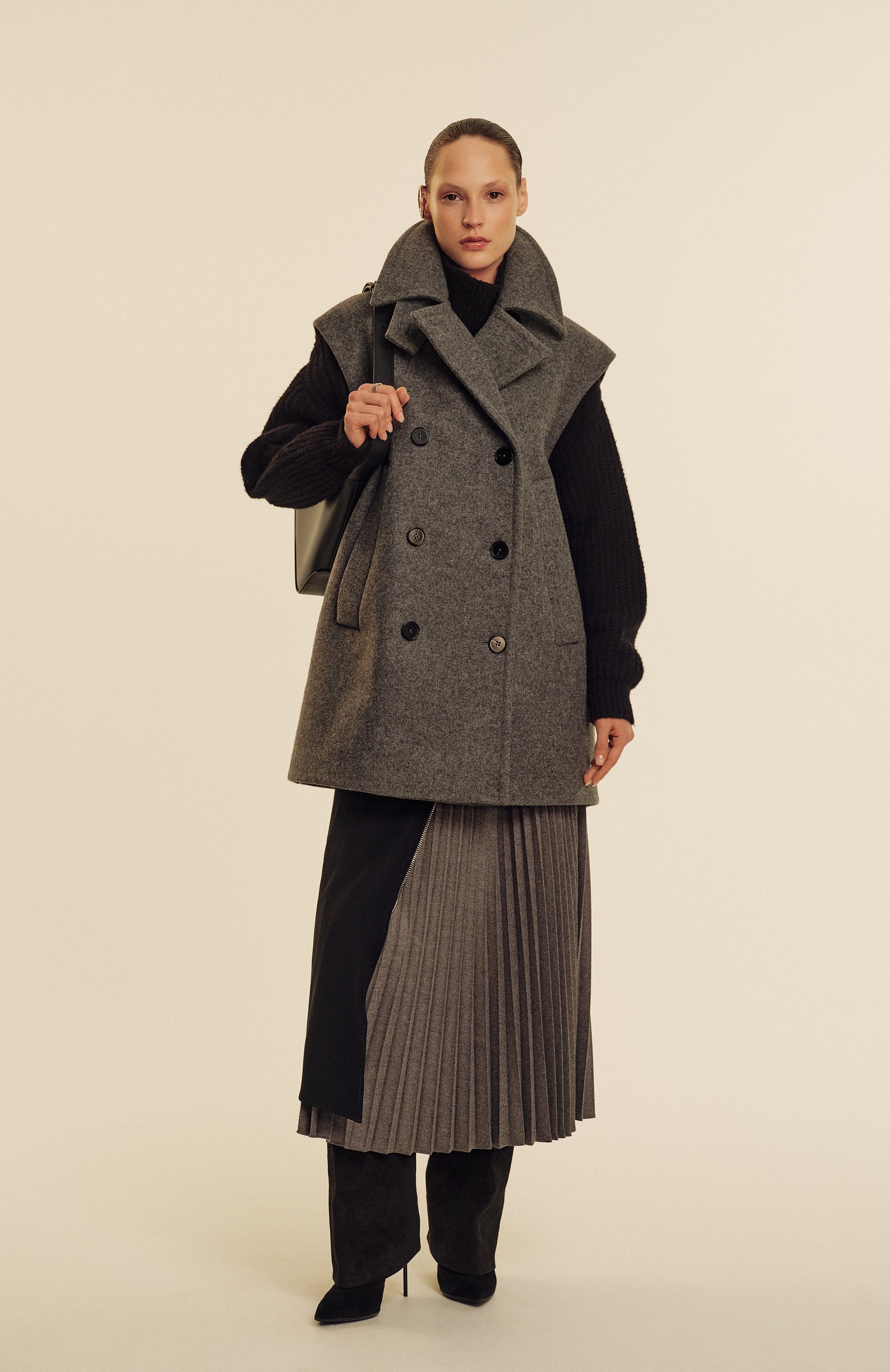 Шерстяная юбка AGNONA серого цвета по цене 198500 руб., арт. TG0403E/UW006E, фото 7 Шерстяная юбка AGNONA, арт. TG0403E/UW006E, фото 7