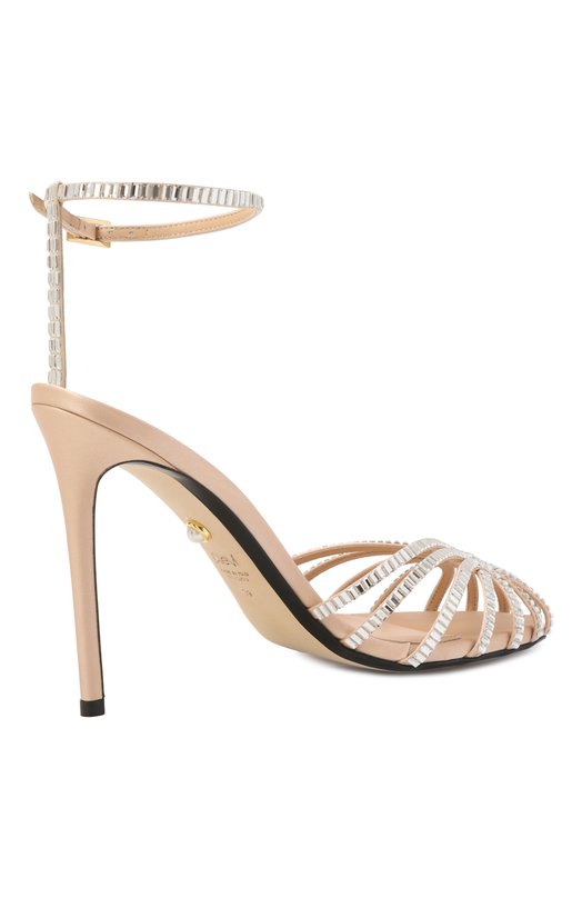 Текстильные босоножки Penelope 110 Alevi Milano L26SC015.U.0222X01/SATIN Серебряный  L26SC015.U.0222X01/SATIN Фото 5