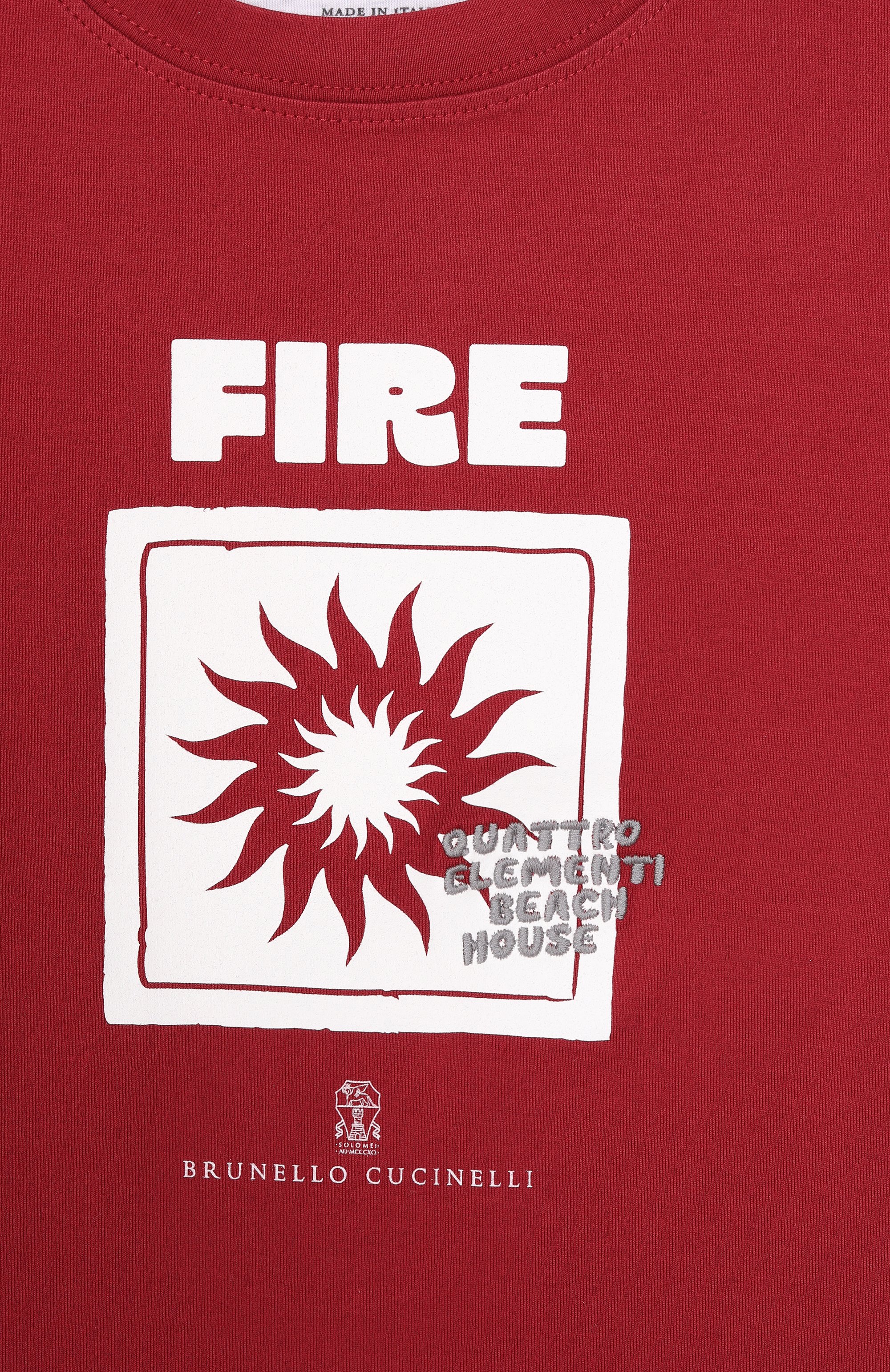 Хлопковая футболка BRUNELLO CUCINELLI, арт. B0B13T185A, фото 3