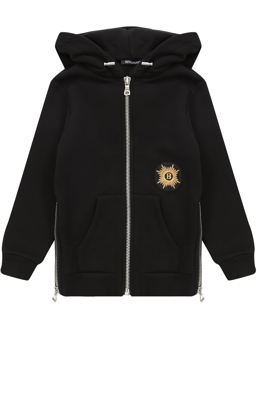 Спортивный кардиган из хлопка с декоративными молниями по бокам BALMAIN, арт. W7E/8002/J928B, фото 1