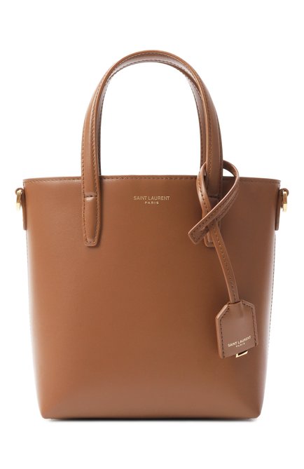 �Женская сумка toy mini SAINT LAURENT коричневого цвета, арт. 773995/AADDI | Фото 1 (Материал сплава: Проставлено; Ремень/цепочка: На ремешке; Размер: mini; Материал: Натуральная кожа; Драгоценные камни: Проставлено)