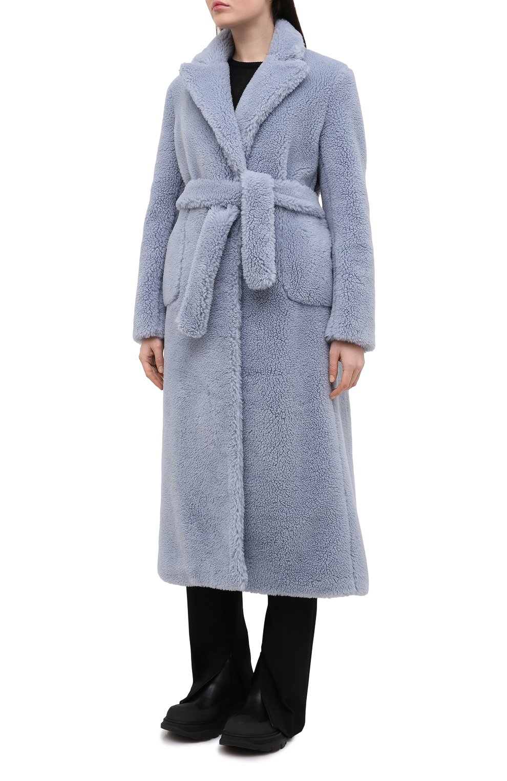 Шуба из экомеха AVA ADORE синего цвета по цене 74950 руб., арт. CANDICE/49 AA FW20, фото 3 Шуба из экомеха AVA ADORE, арт. CANDICE/49 AA FW20, фото 3