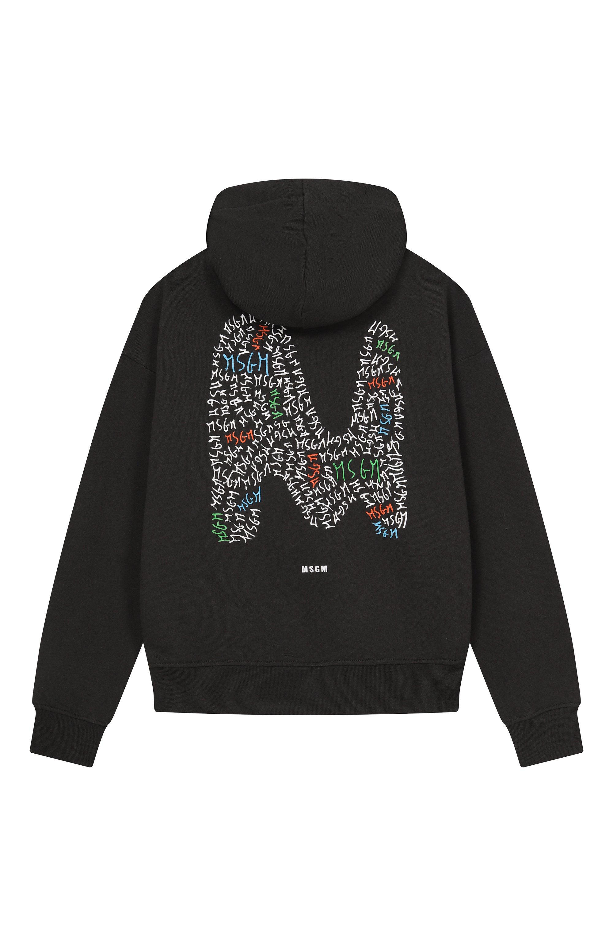 Хлопковая толстовка MSGM KIDS черного цвета по цене 15400 руб., арт. S6MSJBZH238, фото 2 Хлопковая толстовка MSGM KIDS, арт. S6MSJBZH238, фото 2