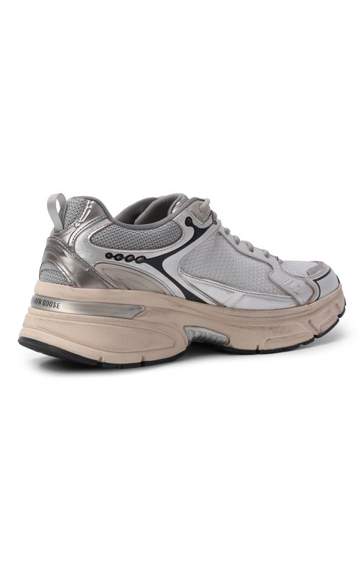 Комбинированные кроссовки Lightstar Golden Goose Deluxe Brand GMF00724.F007843 Серебряный  GMF00724.F007843 Фото 4