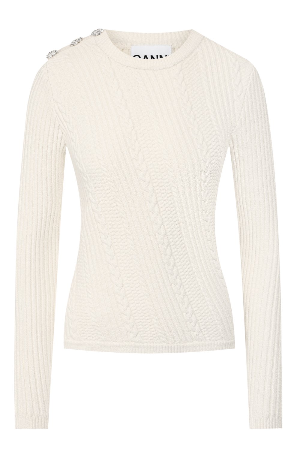 Хлопковый пуловер GANNI, арт. K1206, фото 1