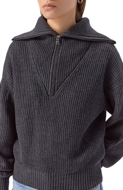 Шерстяной свитер OFFICINE GENERALE темно-серого цвета по цене 55750 руб., арт. W25WKNT313, фото 5 Шерстяной свитер OFFICINE GENERALE, арт. W25WKNT313, фото 5