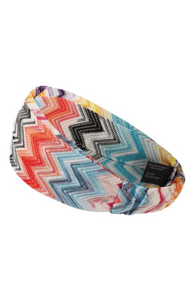 Повязка на голову из вискозы MISSONI разноцветного цвета по цене 28150 руб., арт. FCETVID8986, фото 3 Повязка на голову из вискозы MISSONI, арт. FCETVID8986, фото 3