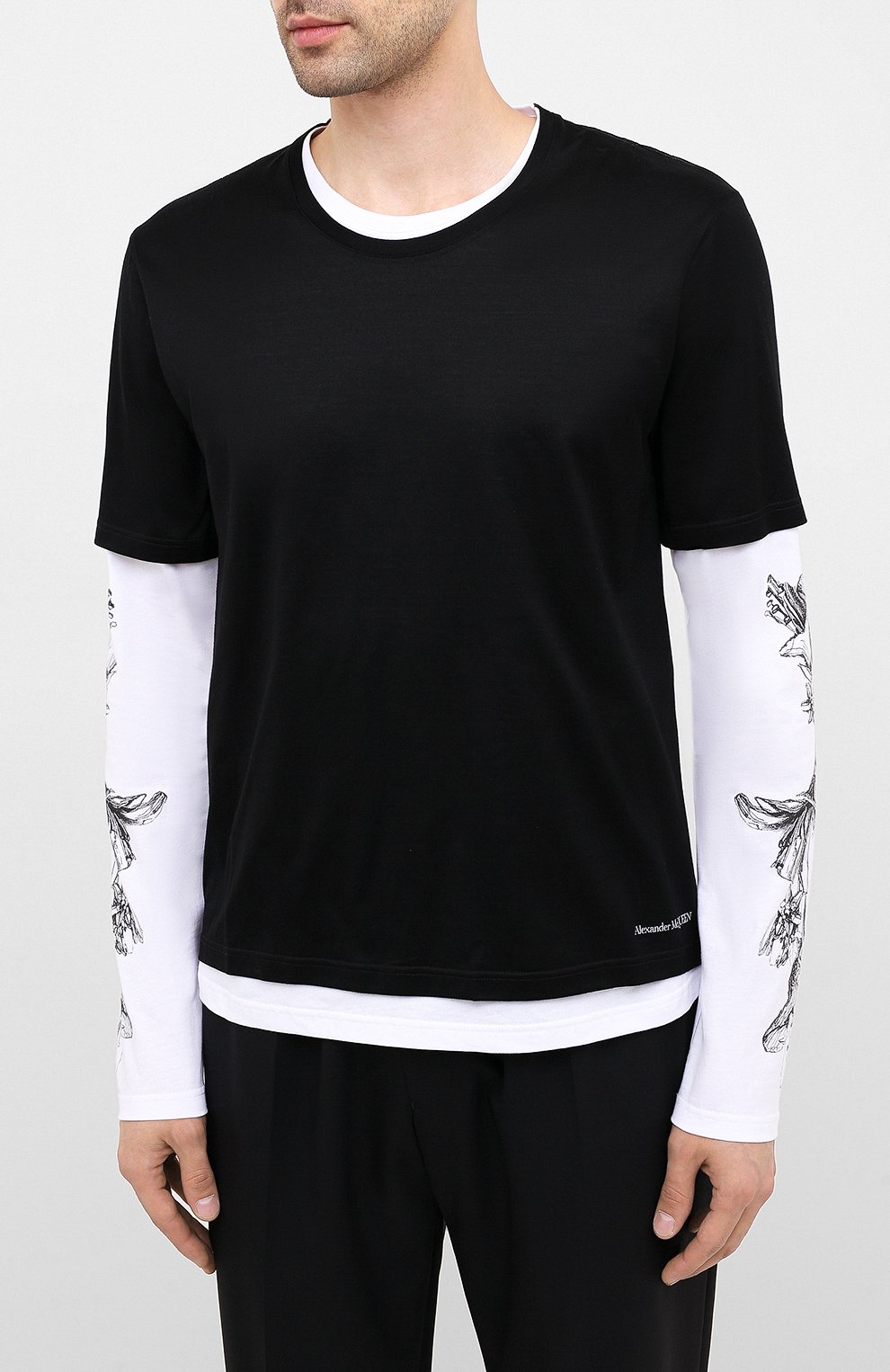 Хлопковый лонгслив ALEXANDER MCQUEEN, арт. 615286/QPZ66, фото 3