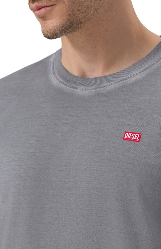 Хлопковая футболка Diesel A18739/0IKBQ Серый  A18739/0IKBQ Фото 5