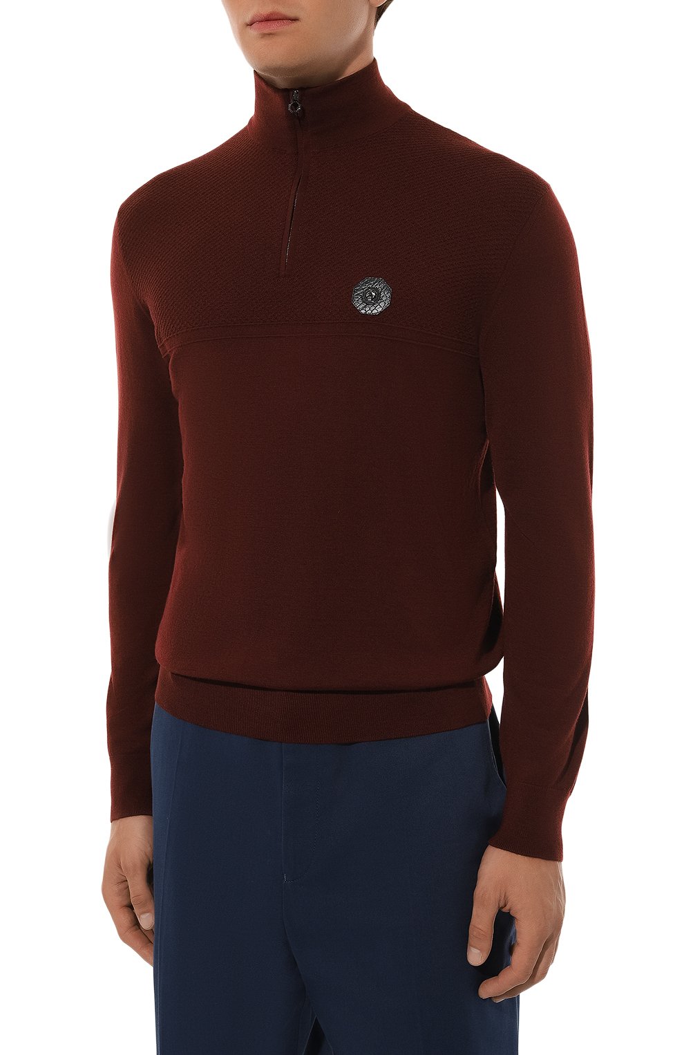 Шерстяной джемпер STEFANO RICCI бордового цвета по цене 120000 руб., арт. KE06005AL1/E24301, фото 3 Шерстяной джемпер STEFANO RICCI, арт. KE06005AL1/E24301, фото 3