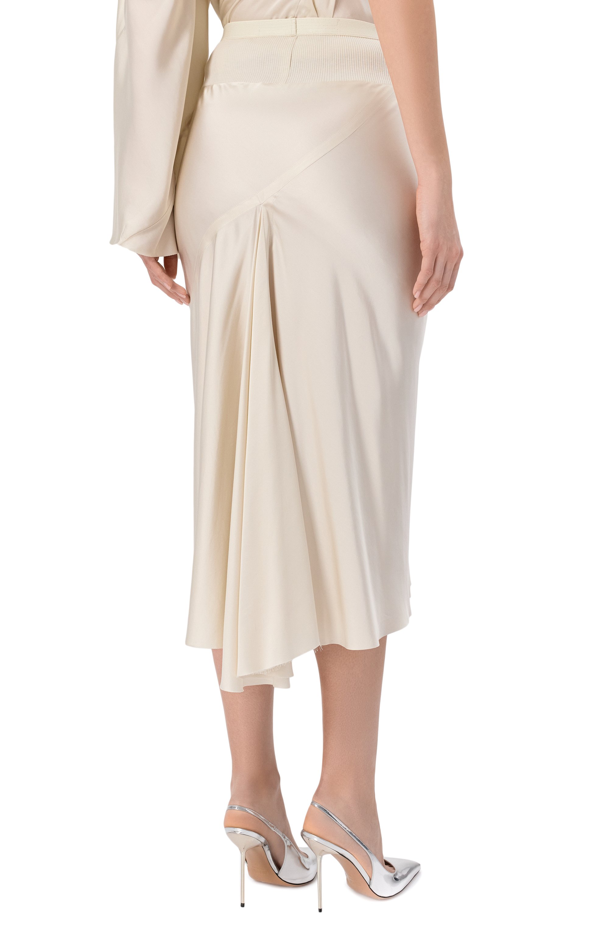 Атласная юбка RICK OWENS, арт. RP01E7343/SCH, фото 4