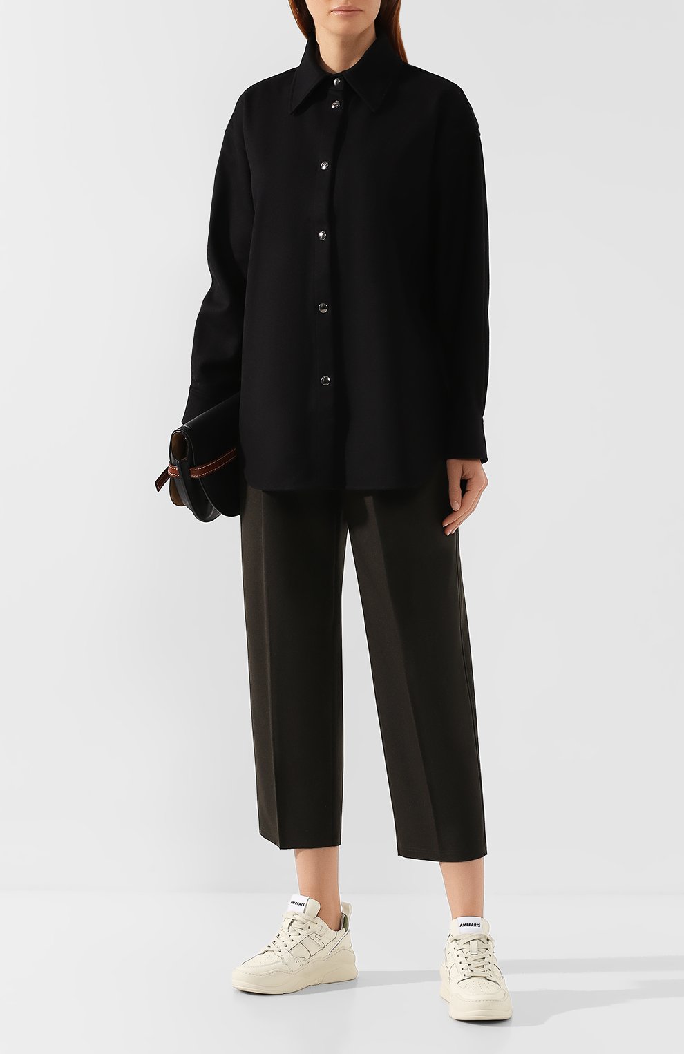Рубашка из смеси шерсти и кашемира ACNE STUDIOS черного цвета по цене 31600 руб., арт. AC0138, фото 2 Рубашка из смеси шерсти и кашемира ACNE STUDIOS, арт. AC0138, фото 2